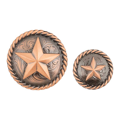 Copper Rope Edge Star Concho Tack - Conchos & Hardware MISC   