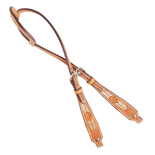 Teskey's Basketweave One Ear Headstall Tack - Headstalls Teskey's Light Oil  