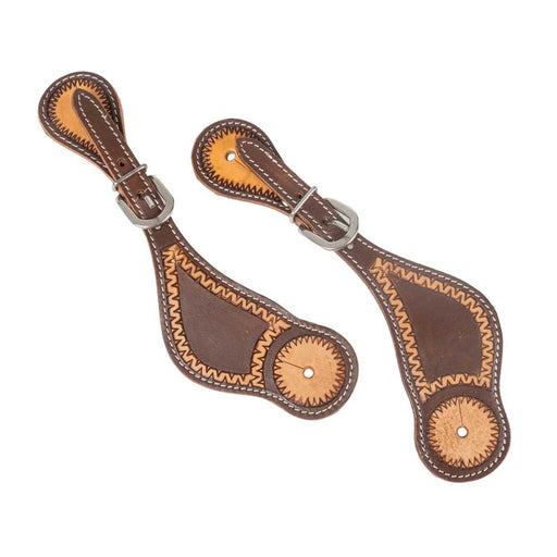 Teskey's Women's Light Running Zig Zag Spur Straps Tack - Spur Straps Teskey's   