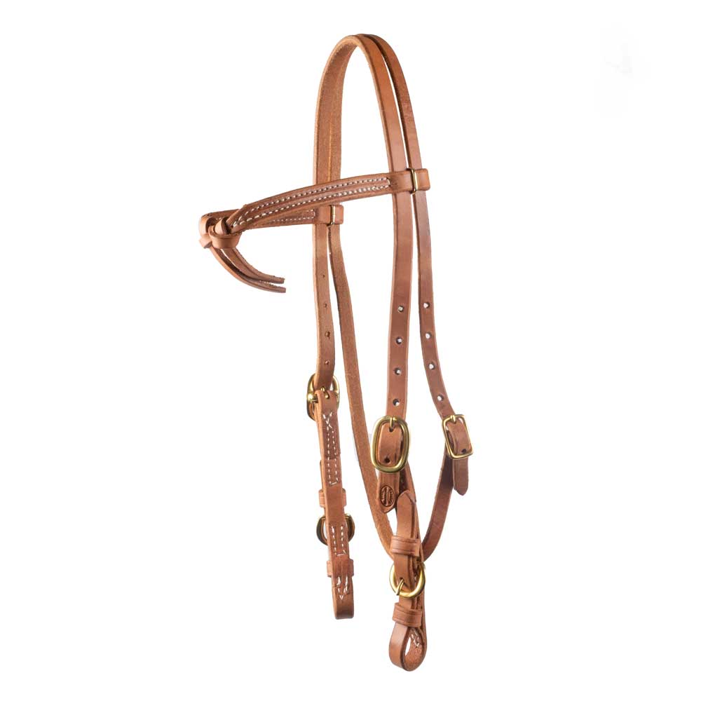 Teskey's Knotted Browband Headstall with Buckles - Teskeys