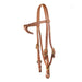 Teskey's Knotted Browband Headstall w/Brass Buckles Tack - Headstalls Teskey's