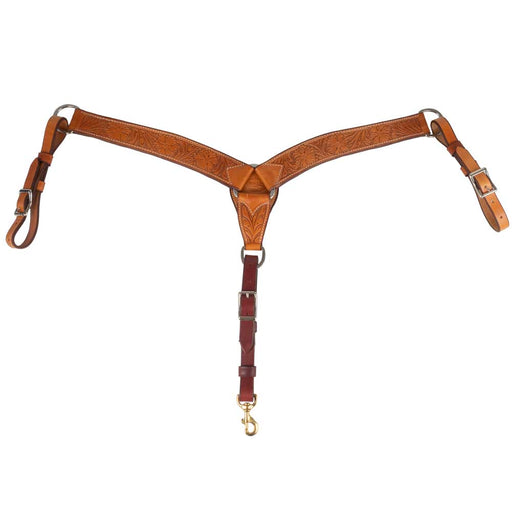 Teskey's 2" Floral Tooled Breast Collar Tack - Breast Collars Teskey's   