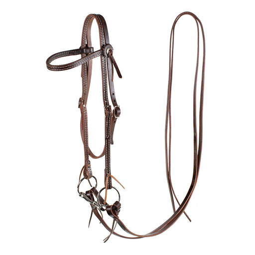 Teskey's Browband Smooth Snaffle Bridle Rig Tack - Rigs Teskey's Dark oil
