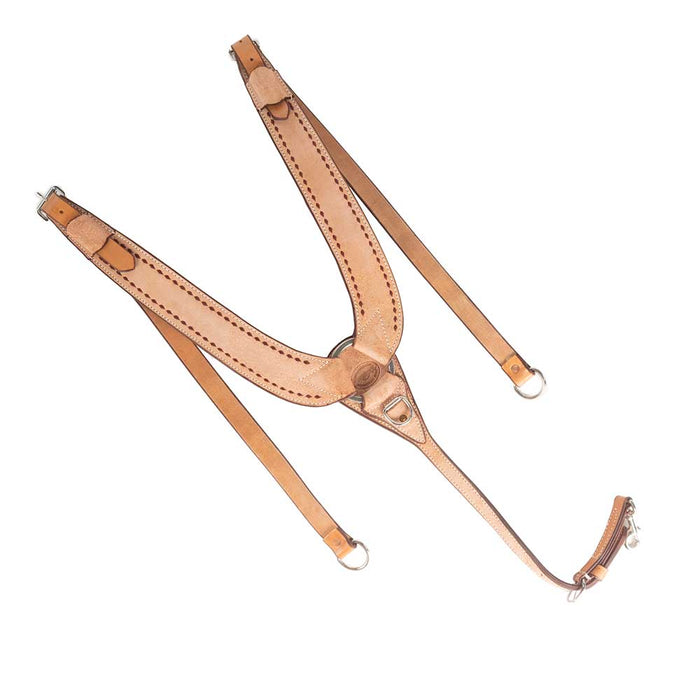 Teskey's Roughout Pulling Collar with Buckstitching Tack - Breast Collars Teskey's Light Oil  