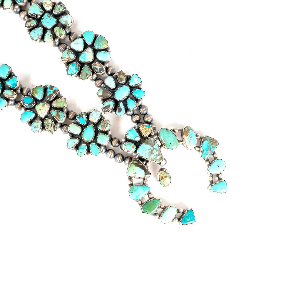 Carico Lake Turquoise Squash Blossom Necklace WOMEN - Accessories - Jewelry - Necklaces Sunwest Silver   