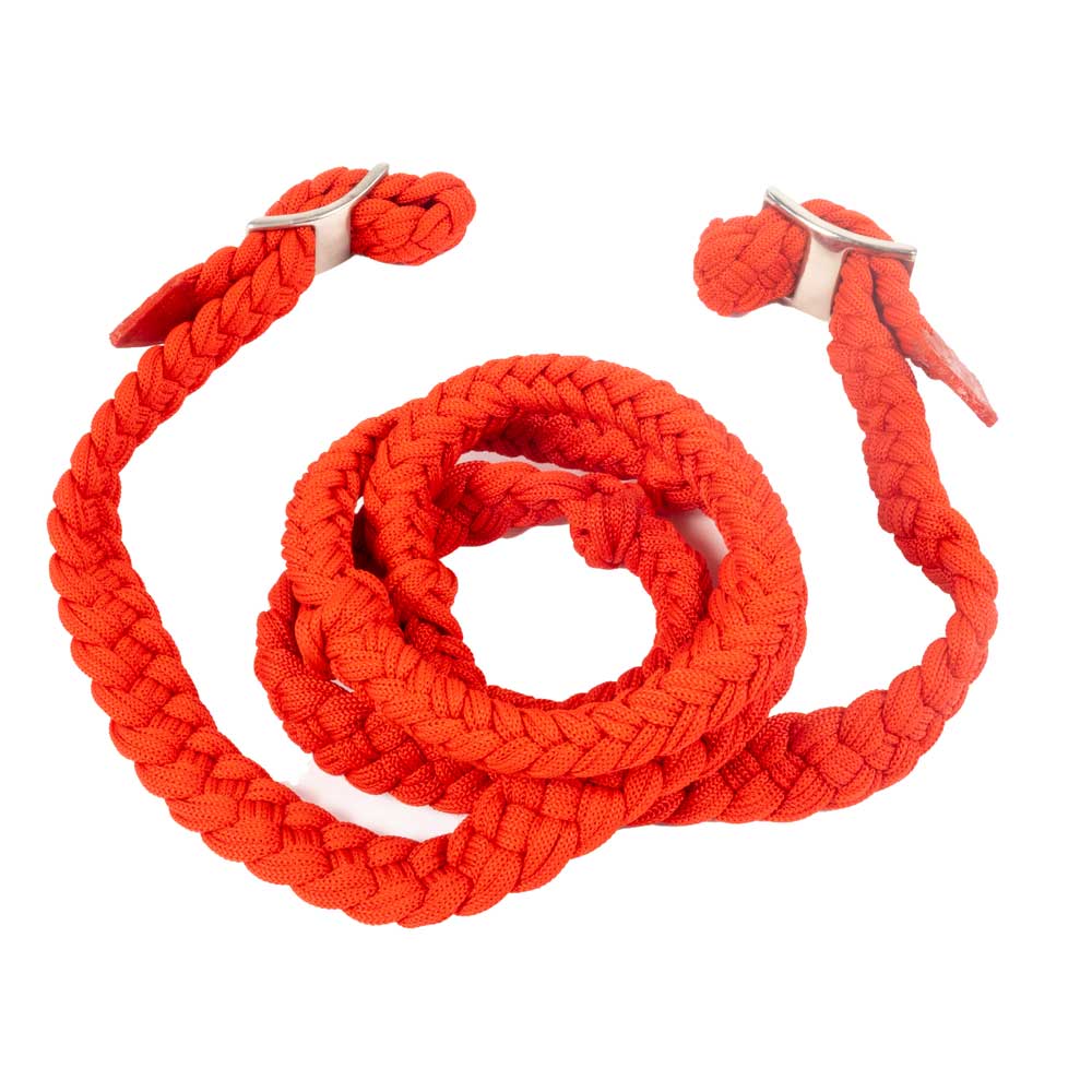 Hand-Braided Pony Reins – 6' Long, Adjustable, With Colored Knots For Riding Lessons (Mini Horse/Small Pony)