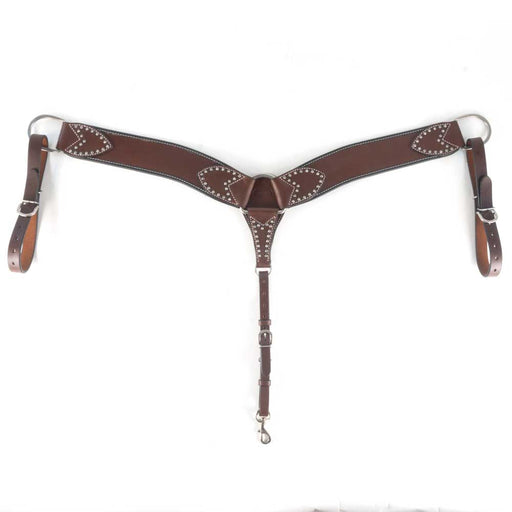 Teskey's 3" Harness Leather & Sun Dots Breast Collar Tack - Breast Collars Teskey's   