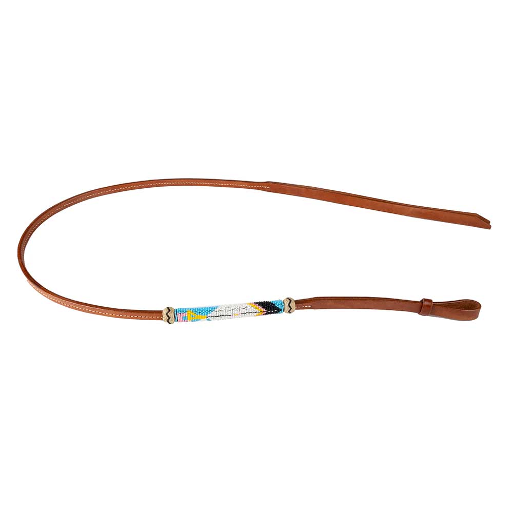 Beaded Over Under Tack - Whips, Crops & Quirts Teskey's White/Blue/Pink  