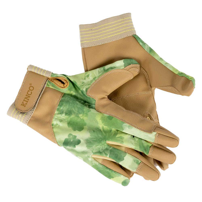 Kinco Pro Woman's Green Synthetic Gloves with Pull Strap For the Rider - Gloves Kinco Small
