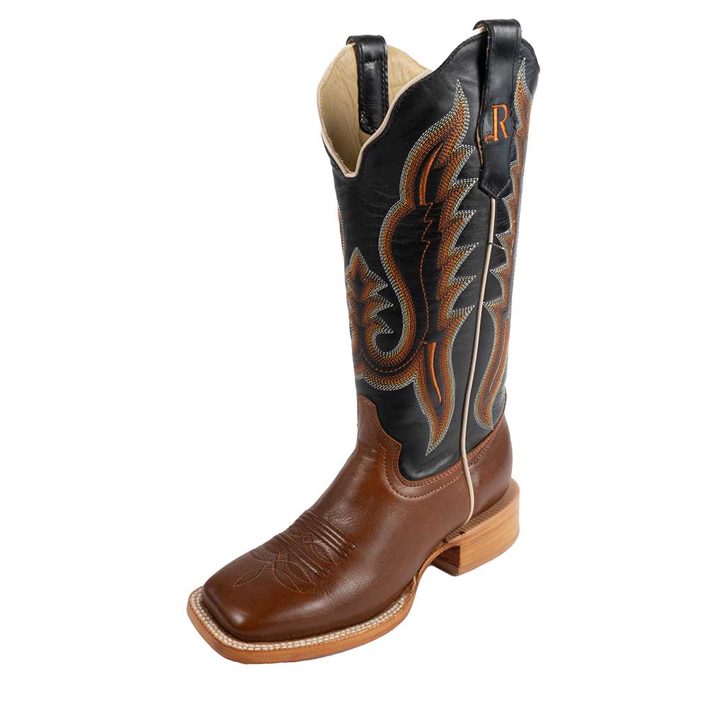 Black cognac cheap boots