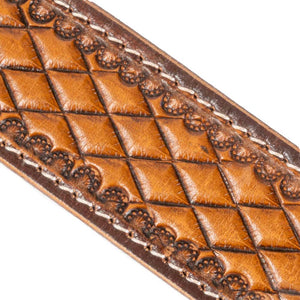 Teskey's Small Diamond Tooled Belt MEN - Accessories - Belts & Suspenders TESKEY'S   