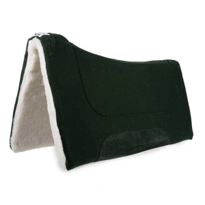 Diamond Wool Contoured Comfort Cutter Wool Top Pad Tack - Saddle Pads Diamond Wool Hunter Green  