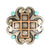 Turquoise Copper Cross Concho Tack - Conchos & Hardware - Conchos MISC   
