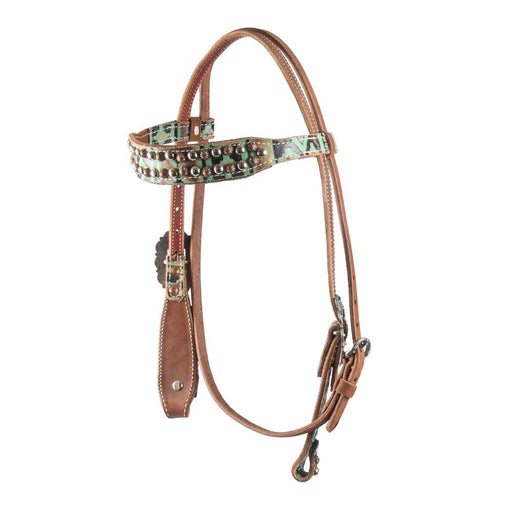 NEW Cactus Turquoise & Chocolate Aztec Browband Headstall Sale Barn CACTUS SADDLERY   