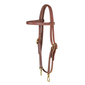 Teskey's Browband Headstall with Snaps Tack - Headstalls Teskey's Heavy Oil  