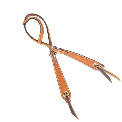 Teskey's One Ear Roughout Headstall w/Rope Border Tack - Headstalls Teskey's