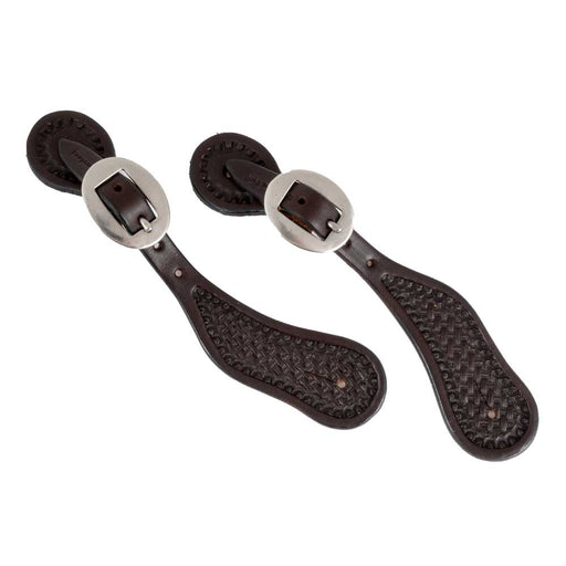 Cowperson Tack Basketweave Spur Straps Tack - Spur Straps Cowperson Tack   