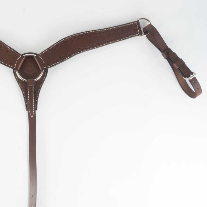 Teskey's 2-1/2" Slick Out Breast Collar with Running W Border Tack - Breast Collars Teskey's   