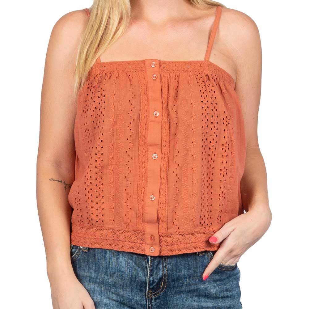 Lucky Brand Lace Button Front Cami - FINAL SALE