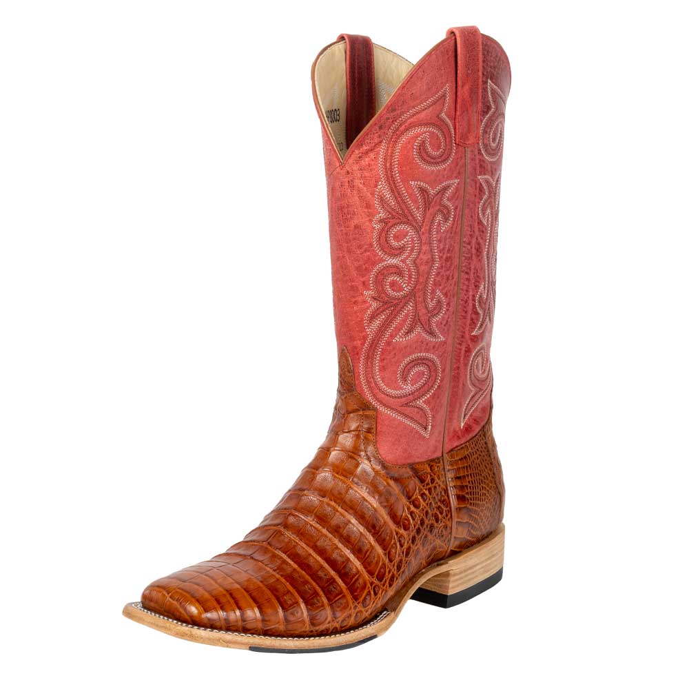 Horse Power Brandy Caiman Belly Boot - FINAL SALE MEN - Footwear - Exotic Western Boots Horse Power   