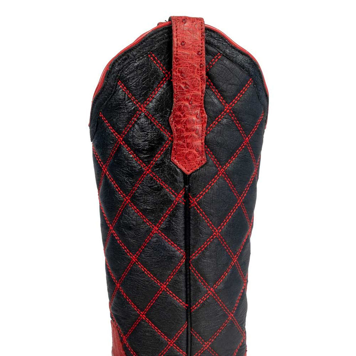 * R. Watson Women's Red Rose Full Quill Ostrich Boot - FINAL SALE WOMEN - Footwear - Boots - Exotic Boots R Watson