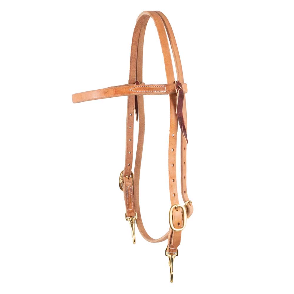 Teskey's Browband Headstall with Snap Bit Ends Tack - Headstalls Teskey's Light Oil  