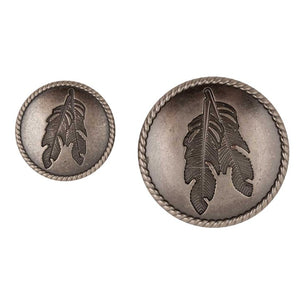 Roped Edge Feather Concho Tack - Conchos & Hardware - Conchos MISC   