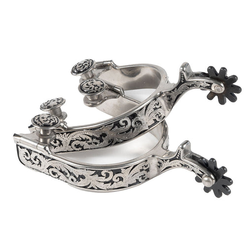 Formay Men's Cactus/Leaves Engraved Spurs Tack - Spurs Formay