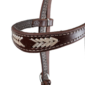 Teskey's Browband Headstall with Rawhide Tack - Headstalls Teskey's   