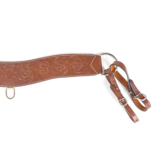 Teskey's Leather Chestnut Tripping Collar W/ Floral Tooling Tack - Breast Collars Teskey's