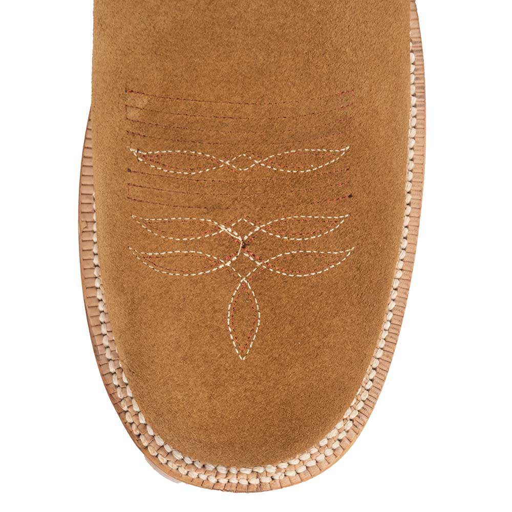 R. Watson Men's Tan Rough Out Boot Round Toe- FINAL SALE