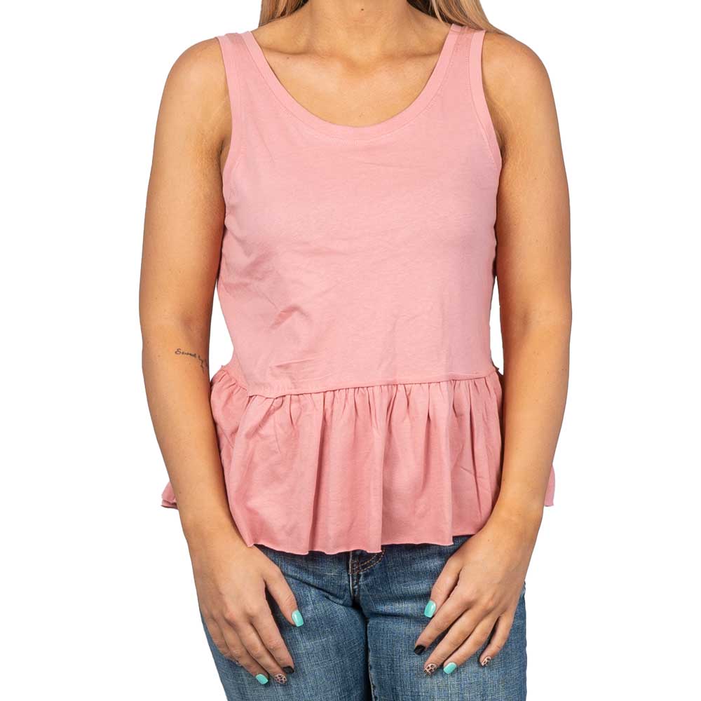 Women's Dusty Rose Ruffle Tank WOMEN - Clothing - Tops - Short Sleeved RD International   