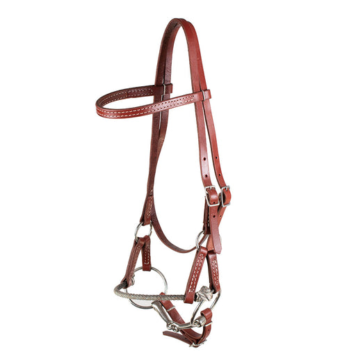 Teskey's Lariat Noseband Combination Headstall Tack - Headstalls Teskey's Latigo  