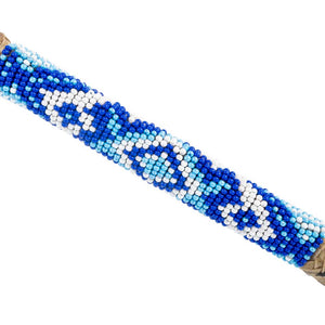 Teskey's Hand Beaded Shades of Blue Over & Under Tack - Whips, Crops & Quirts TESKEY'S   