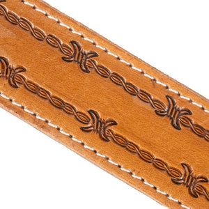 Teskey's Barbwire Tooled Belt MEN - Accessories - Belts & Suspenders TESKEY'S   