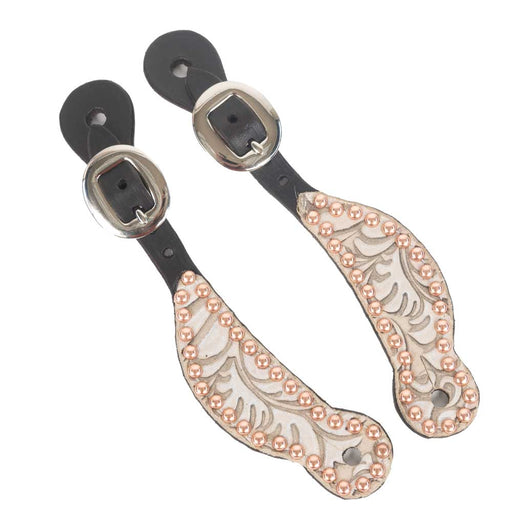 Teskey's Chocolate Floral Sand Spur Straps- Youth Tack - Spur Straps Teskey's   
