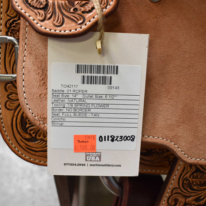 14" MARTIN ROPING SADDLE Saddles - New Martin Saddlery