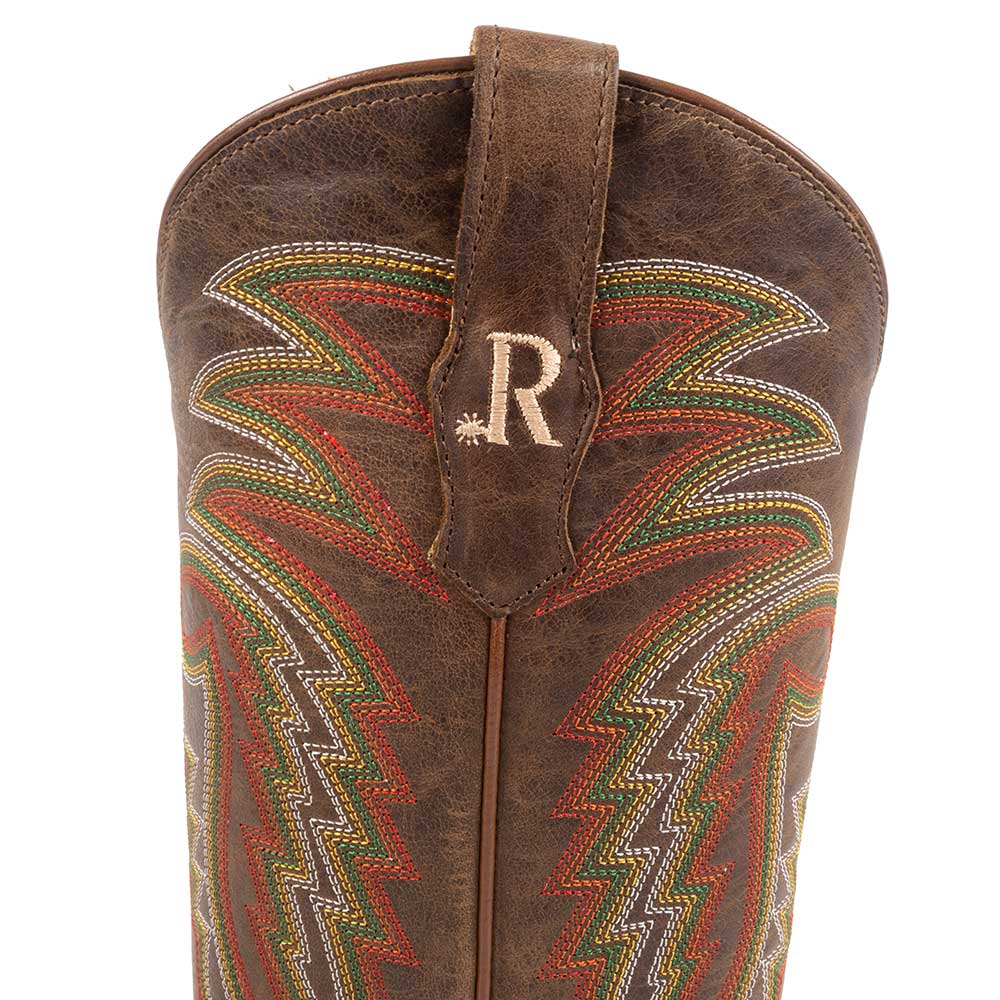 R. Watson Men's Tan Rough Out Boot Round Toe- FINAL SALE