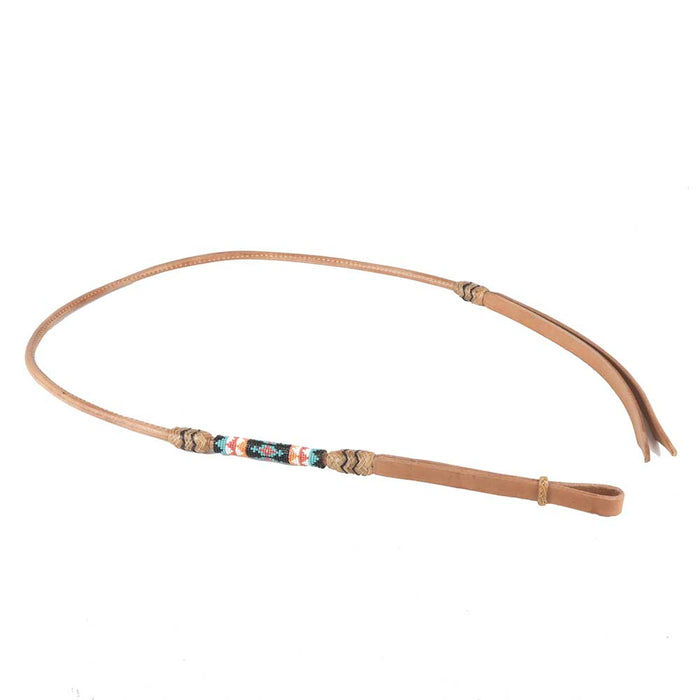 Teskey's Beaded Over-N-Under with Rawhide Accents Tack - Whips, Crops & Quirts Teskey's Black/Pink/Turquoise  