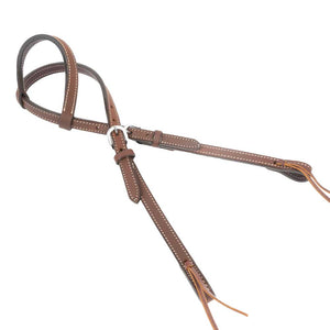 Teskey's Stitched One Ear Headstall Tack - Headstalls Teskey's Oily Russet  