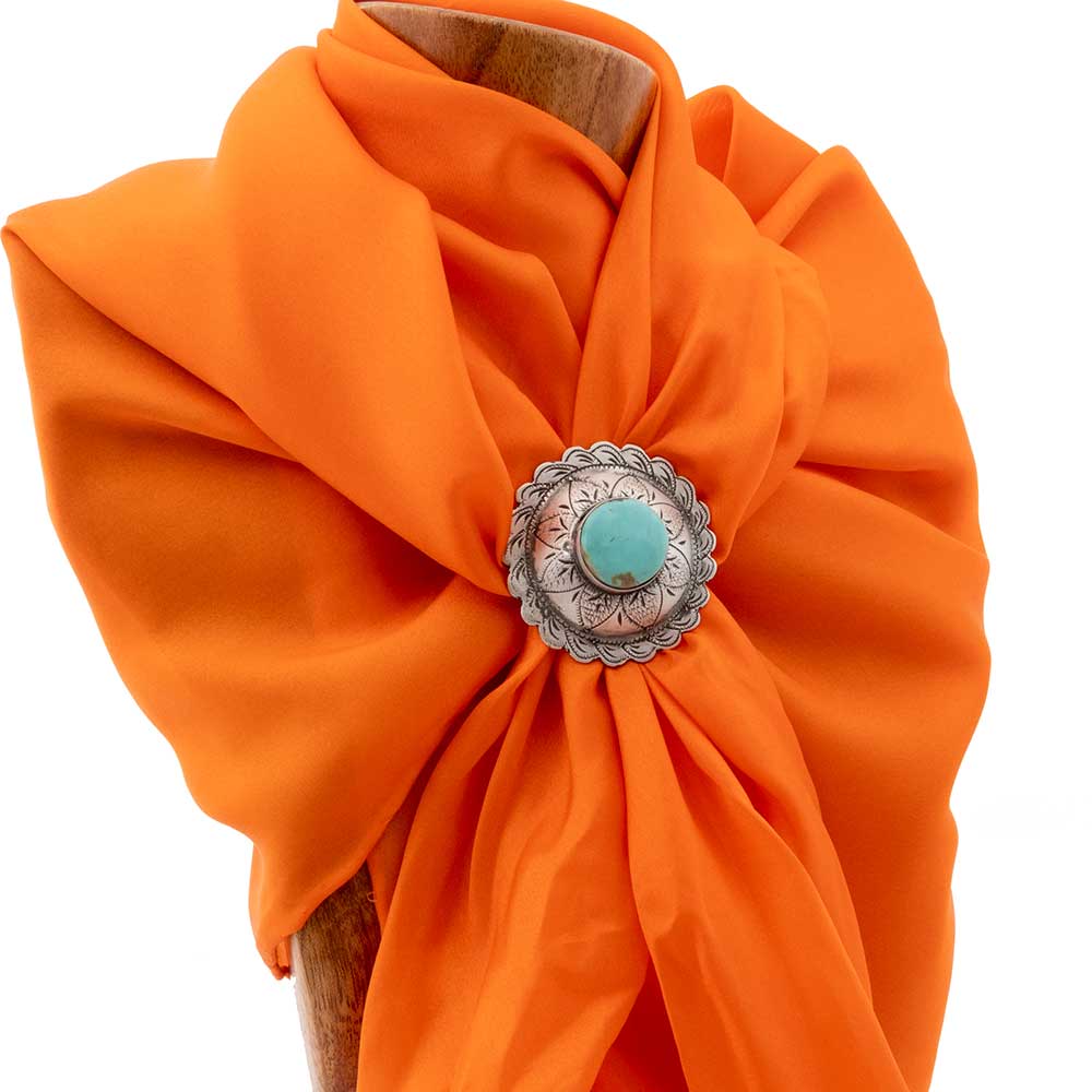 Concho w/ Turquoise Stone Scarf Slide WOMEN - Accessories - Small Accessories Bunkhouse Designs   