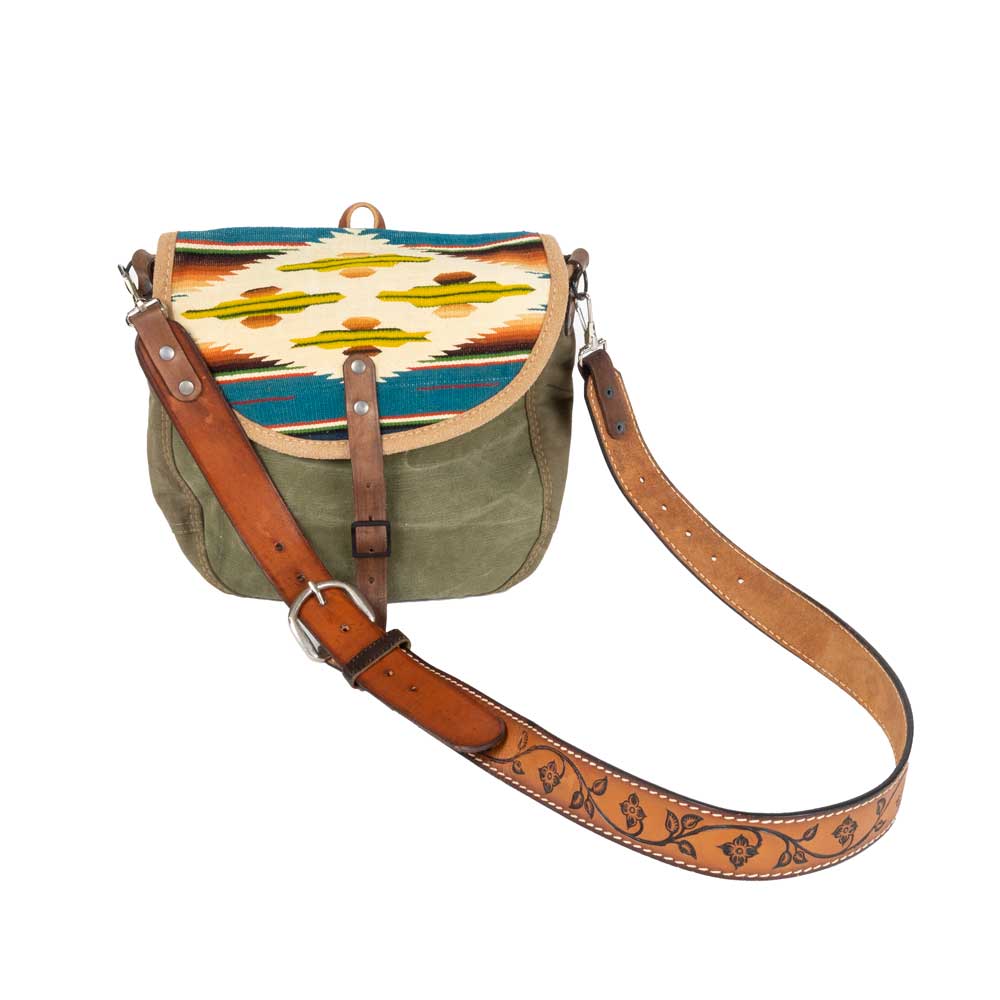Medium Canvas Military and Serape Messenger Bag WOMEN - Accessories - Handbags - Crossbody bags Hide Junkie   