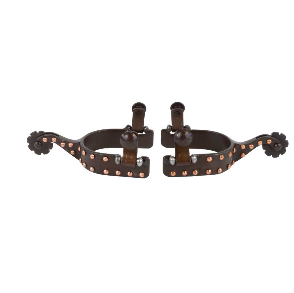 Youth Brown Spurs with Silver Dot Accents