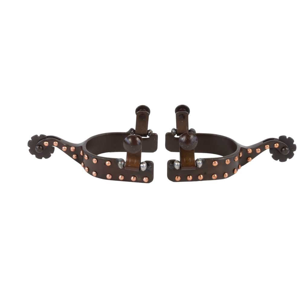 Formay Brown Youth Spur with Copper Dots Tack - Bits, Spurs & Curbs - Spurs Formay   