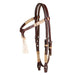 Teskey's Crossover Browband w/Horsehair Tassels Tack - Headstalls Teskey's Heavy Oil