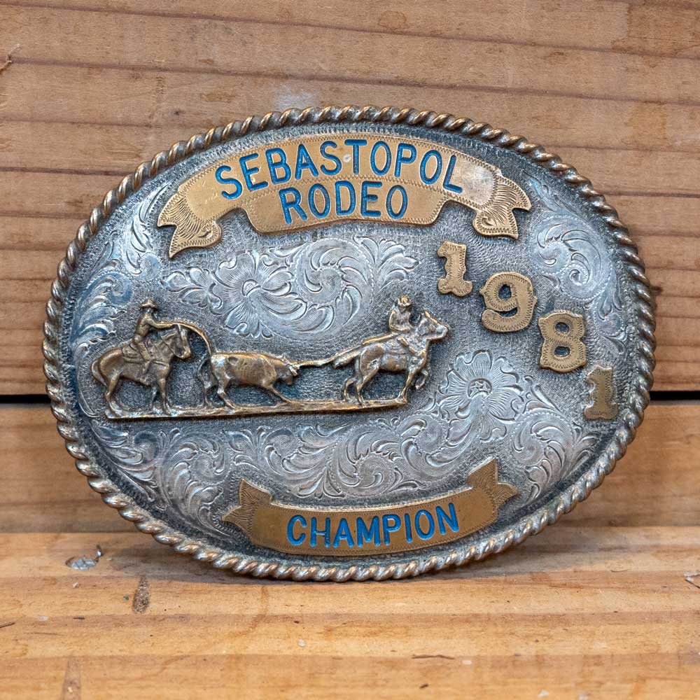 Teskeys 1981 Sebastopol Rodeo Champion Belt Buckle