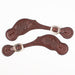 Teskey's Floral Tooled Spur Straps Tack - Spur Straps Teskey's Heavy Oil  