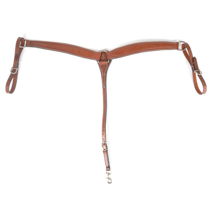 Teskey's 2" Leather Breast Collar with Shell Border Tack - Breast Collars Teskey's   