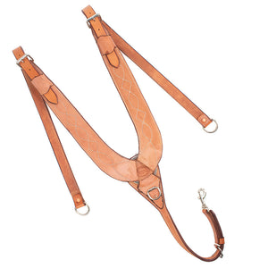 Teskey's Roughout Pulling Collar with Stitching Tack - Breast Collars Teskey's Light Oil  