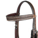 Teskey's 1" Argentinian Basketweave Browband Headstall Tack - Headstalls Teskey's